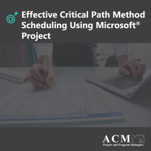 Effective Critical Path Method Scheduling with MS Project, Lunch and Learn Webinar Training for Professional Development